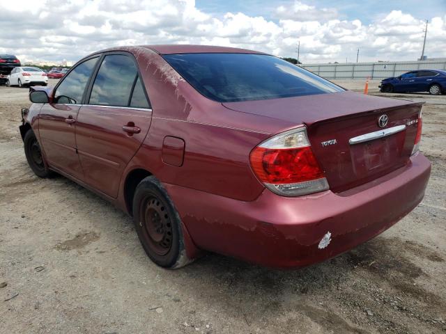4T1BE32K25U079385 - 2005 TOYOTA CAMRY LE RED photo 3