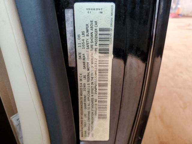 3VWPW31C59M510312 - 2009 VOLKSWAGEN NEW BEETLE 黑色 照片 10