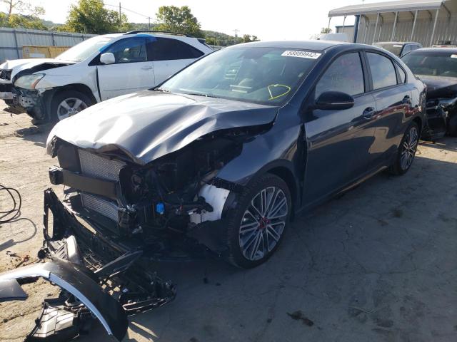 3KPF44AC6NE476430 - 2022 KIA FORTE GT GRAY photo 2