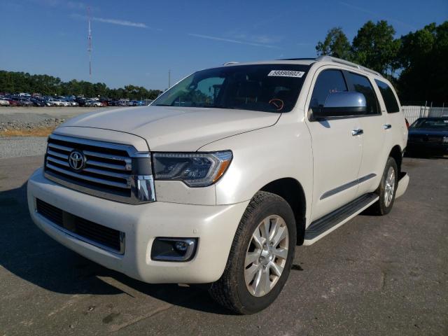 5TDYY5G19KS073519 - 2019 TOYOTA SEQUOIA PL WHITE photo 2