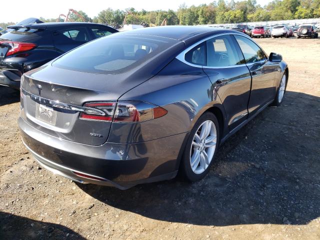 5YJSA1H28FFP71317 - 2015 TESLA MODEL S 85 CHARCOAL photo 4