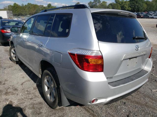 5TDZK3EHXAS001060 - 2010 TOYOTA HIGHLANDER SILVER photo 3