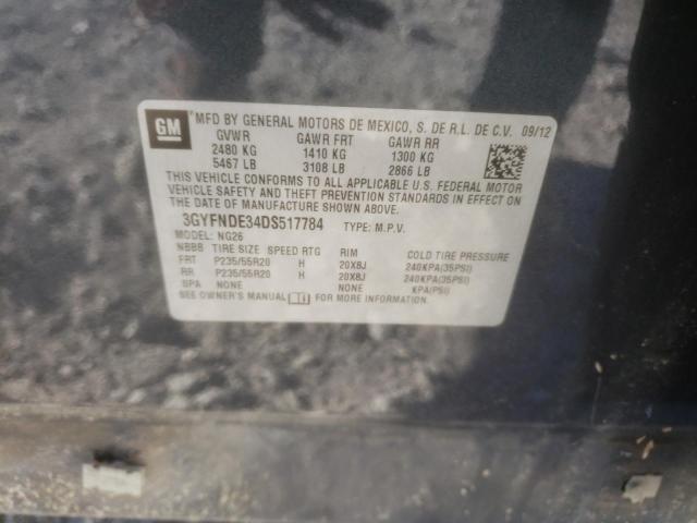 3GYFNDE34DS517784 - 2013 CADILLAC SRX PERFOR 灰色 照片 10