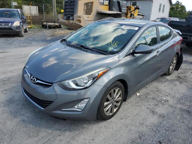 5NPDH4AE9EH509428 - 2014 HYUNDAI ELANTRA GRAY photo 2