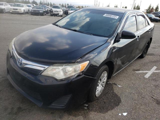 4T1BD1FK5CU048016 - 2012 TOYOTA CAMRY HYBR BLACK photo 2