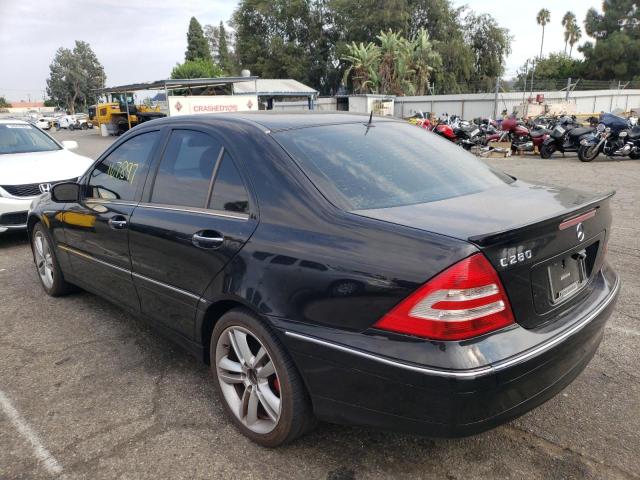 WDBRF54J26A824928 - 2006 MERCEDES-BENZ C 280 BLACK photo 3