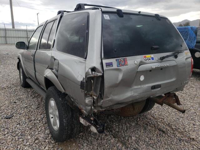 JN8DR09Y61W599795 - 2001 NISSAN PATHFINDER GRAY photo 3