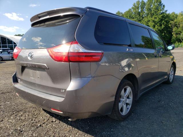 5TDKK3DC4FS614371 - 2015 TOYOTA SIENNA LE GRAY photo 4