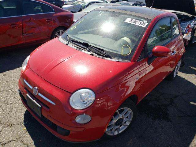 3C3CFFAR3CT270380 - 2012 FIAT 500 POP RED photo 2