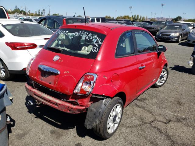 3C3CFFAR3CT270380 - 2012 FIAT 500 POP RED photo 4