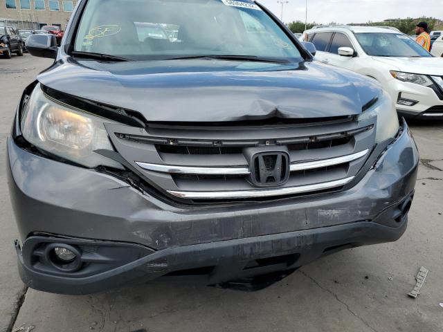 2HKRM4H77CH604897 - 2012 HONDA CR-V EXL GRAY photo 9