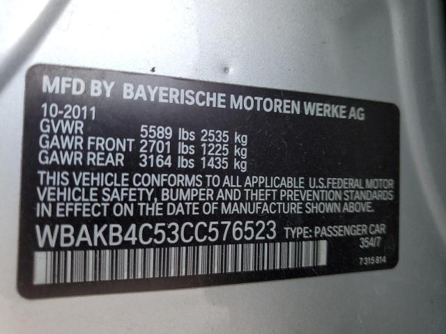 WBAKB4C53CC576523 - 2012 BMW 740 LI SILVER photo 10