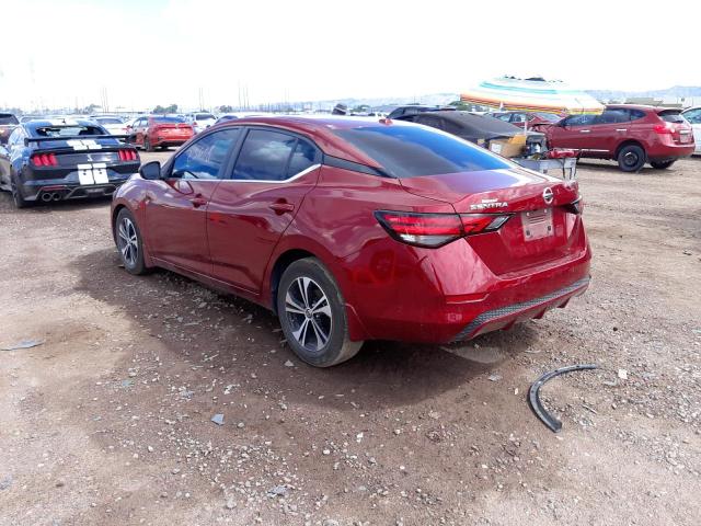 3N1AB8CV0MY219611 - 2021 NISSAN SENTRA SV RED photo 3