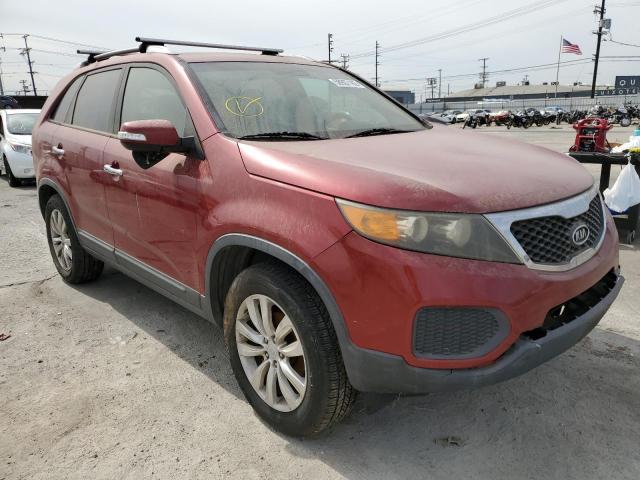 5XYKT4A26BG073426 - 2011 KIA SORENTO RED photo 1