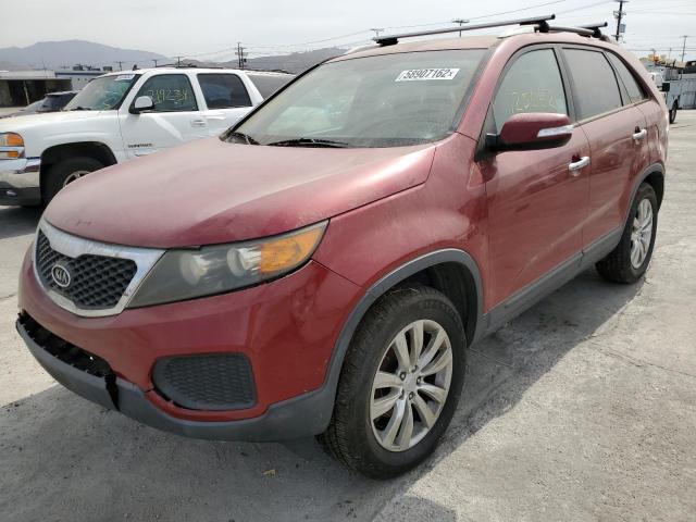 5XYKT4A26BG073426 - 2011 KIA SORENTO RED photo 2