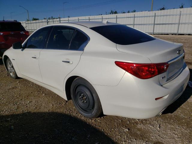 JN1AV7AR4EM700859 - 2014 INFINITI Q50 HYBRID WHITE photo 3