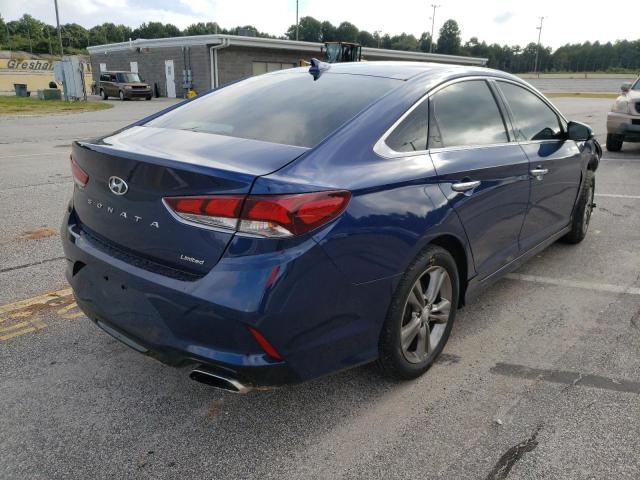 5NPE34AF0JH678355 - 2018 HYUNDAI SONATA SPO BLUE photo 4