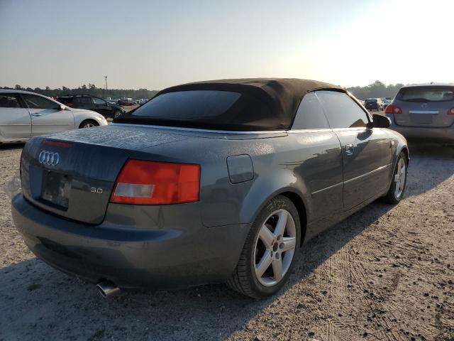 WAUAT48H23K013934 - 2003 AUDI A4 3.0 CAB GRAY photo 4