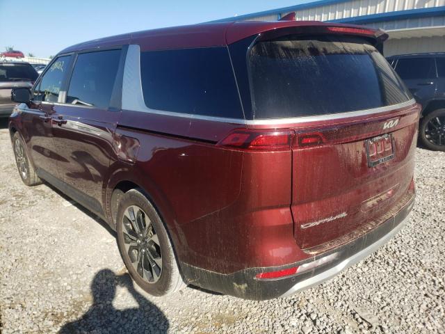 KNDNC5H3XN6079321 - 2022 KIA CARNIVAL E BURGUNDY photo 3