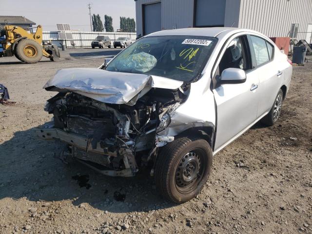 3N1CN7AP9DL857724 - 2013 NISSAN VERSA S SILVER photo 2