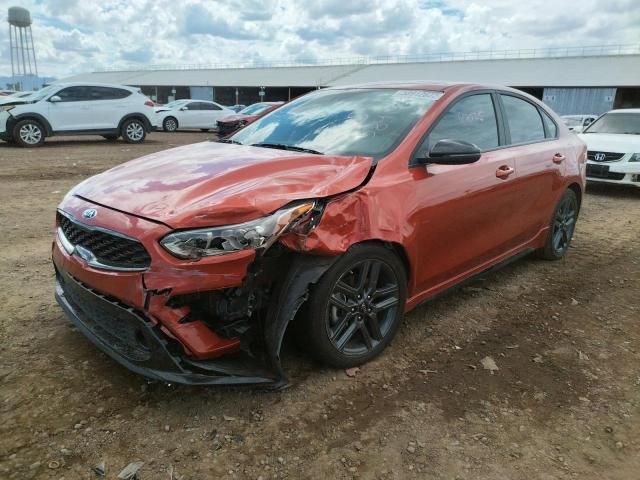 3KPF34AD4ME354126 - 2021 KIA FORTE GT L ORANGE photo 2