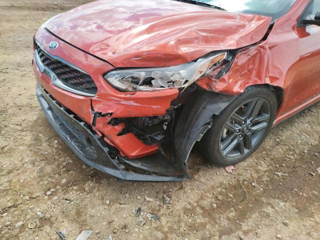 3KPF34AD4ME354126 - 2021 KIA FORTE GT L ORANGE photo 9