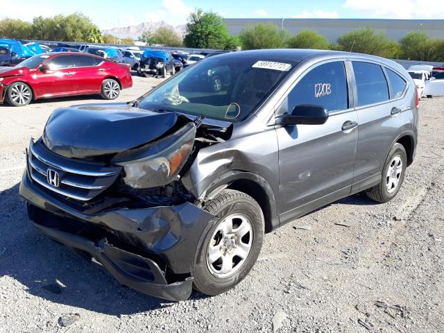 3CZRM3H3XEG715098 - 2014 HONDA CR-V LX GRAY photo 2