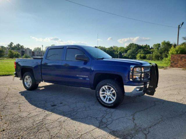 3GCUKRECXEG334364 - 2014 CHEVROLET SILVERADO BLUE photo 1