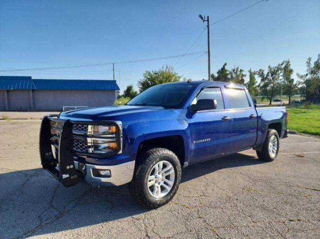 3GCUKRECXEG334364 - 2014 CHEVROLET SILVERADO BLUE photo 2