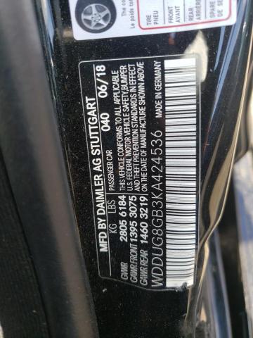 WDDUG8GB3KA424536 - 2019 MERCEDES-BENZ S 560 4MAT BLACK photo 10