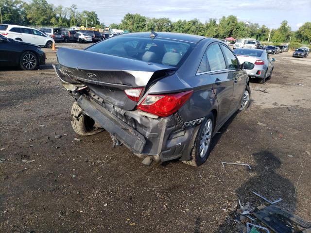 5NPEB4AC1CH399556 - 2012 HYUNDAI SONATA GLS GRAY photo 4