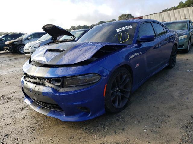 2C3CDXGJ4NH148622 - 2022 DODGE CHARGER SC BLUE photo 2