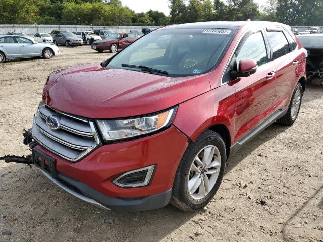 2FMTK4J93FBB54829 - 2015 FORD EDGE SEL RED photo 2