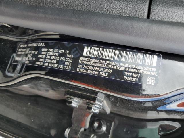 ZACNJAAB0LPL26000 - 2020 JEEP RENEGADE S BLACK photo 10