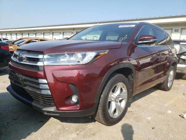 5TDDZRFH8KS726701 - 2019 TOYOTA HIGHLANDER BURGUNDY photo 2