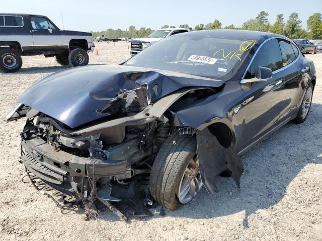 5YJSA1H1XEFP40527 - 2014 TESLA MODEL S Կապույտ լուսանկար 2