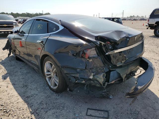 5YJSA1H1XEFP40527 - 2014 TESLA MODEL S Կապույտ լուսանկար 3