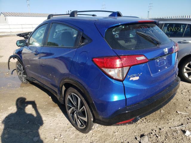 3CZRU6H1XKG702248 - 2019 HONDA HR-V SPORT BLUE photo 3