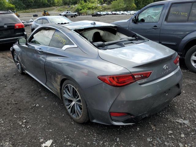 JN1EV7ELXJM391769 - 2018 INFINITI Q60 LUXE 3 GRAY photo 3