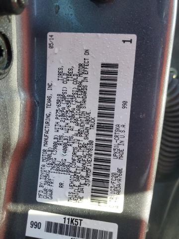 5TFRM5F1XEX078180 - 2014 TOYOTA TUNDRA DOU GRAY photo 10