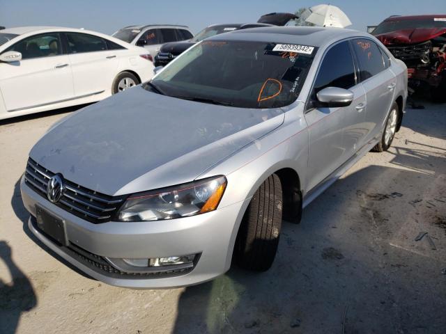 1VWCN7A33EC015675 - 2014 VOLKSWAGEN PASSAT SEL SILVER photo 2