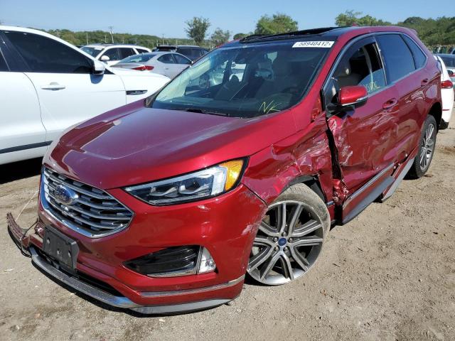 2FMPK4K95KBB67365 - 2019 FORD EDGE RED photo 2