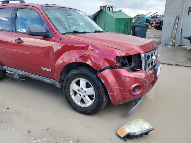 1FMCU93138KB33471 - 2008 FORD ESCAPE RED photo 9