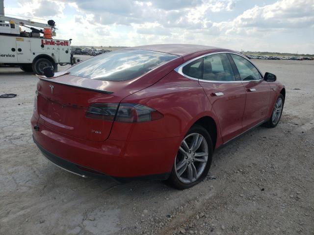 5YJSA1DP5DFP18282 - 2013 TESLA MODEL S Կարմիր լուսանկար 4