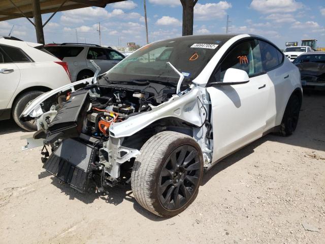 5YJYGDEE9MF296315 - 2021 TESLA MODEL Y أبيض صورة 2