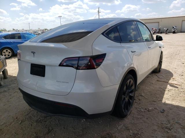 5YJYGDEE9MF296315 - 2021 TESLA MODEL Y أبيض صورة 4