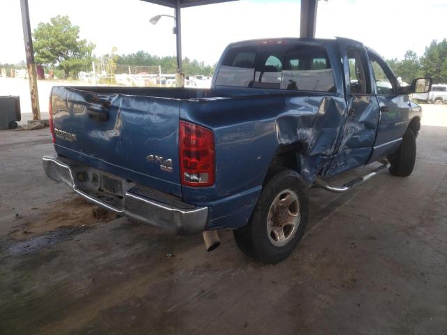 3D7KU28C14G191104 - 2004 DODGE RAM 2500 S BLUE photo 4