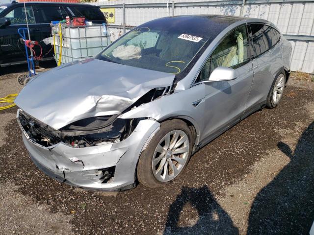 5YJXCAE21HF056662 - 2017 TESLA MODEL X SILVER photo 2