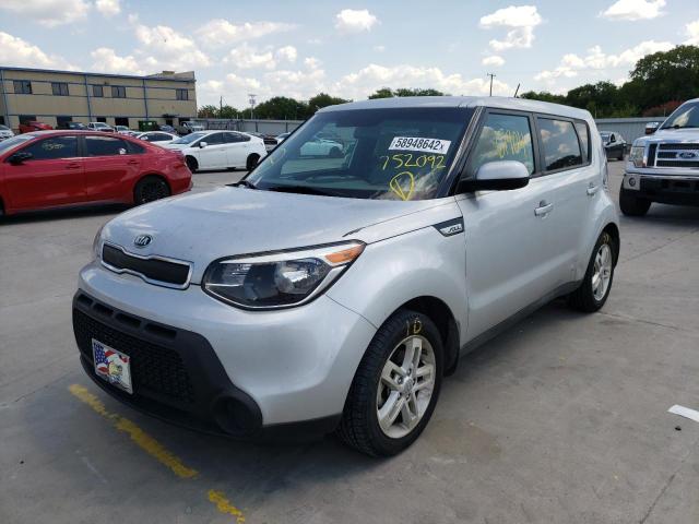 KNDJN2A26F7752092 - 2015 KIA SOUL GRAY photo 2