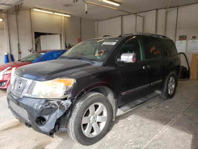 5N1BA0ND8AN608317 - 2010 NISSAN ARMADA SE BLACK photo 2